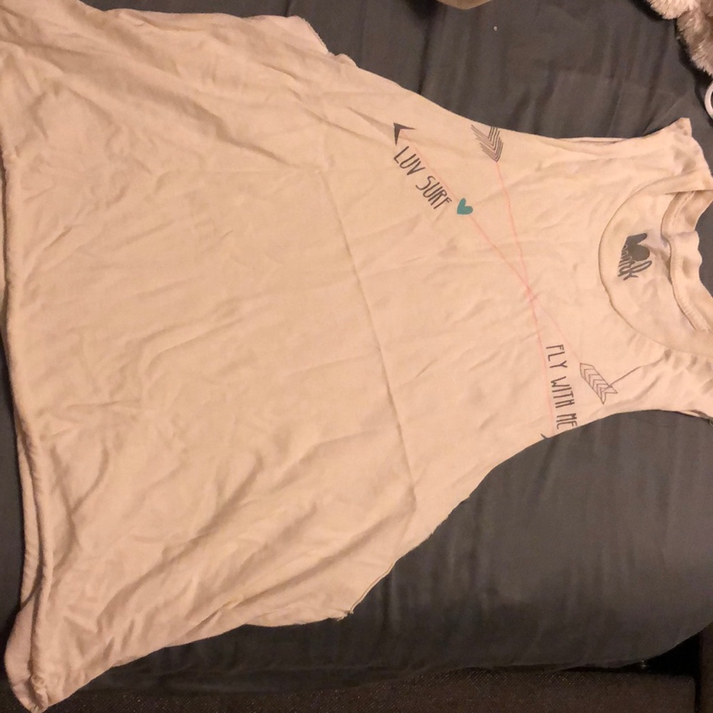 Cream love surf muscle tank size S